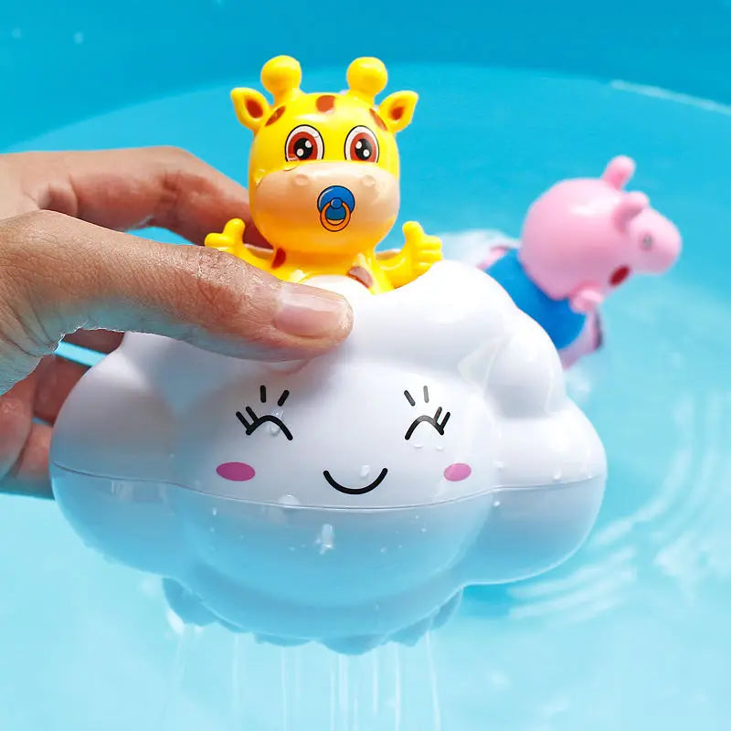 "Brinquedo de Banho para Bebê, Nuvens Fofas que Nadam e Espirram Água – Brinquedo de Banho Infantil para Diversão na Água"