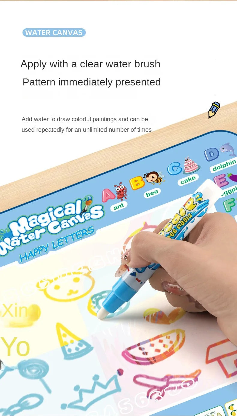 Tapete Mágico de Desenho com Água Reutilizável – Quadro de Pintura e Rabisco com Canetas | Brinquedo Educativo Montessori para Crianças