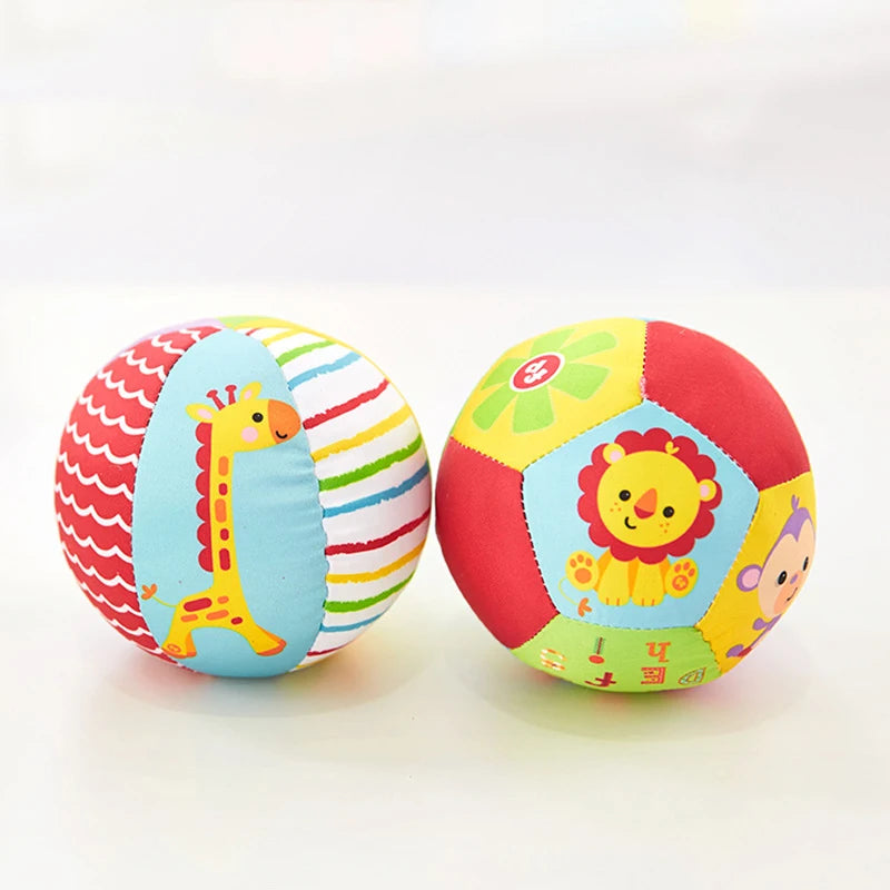 Bolas Macias para Bebê com Chocalho – Brinquedo de Conforto e Estímulo Sensorial | Bola de Pegar para Bebês | Brinquedo Educativo para Engatinhar – 0, 6, 12 Meses