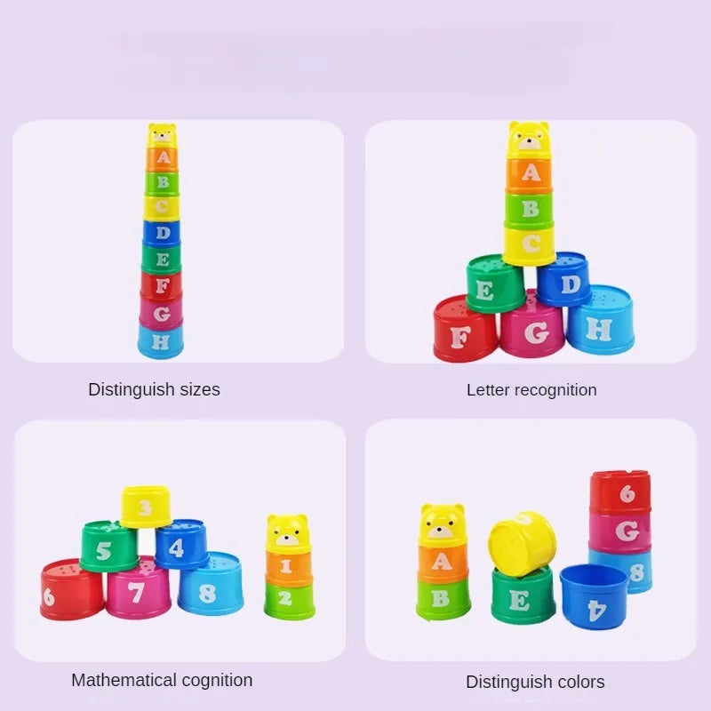 Brincadeira de Resposta Rápida Infantil com Copos – Competição de Velocidade Manual, Empilhamento de Copos, Jogo de Tabuleiro Educativo Infantil para Treinar o Raciocínio e Coordenação