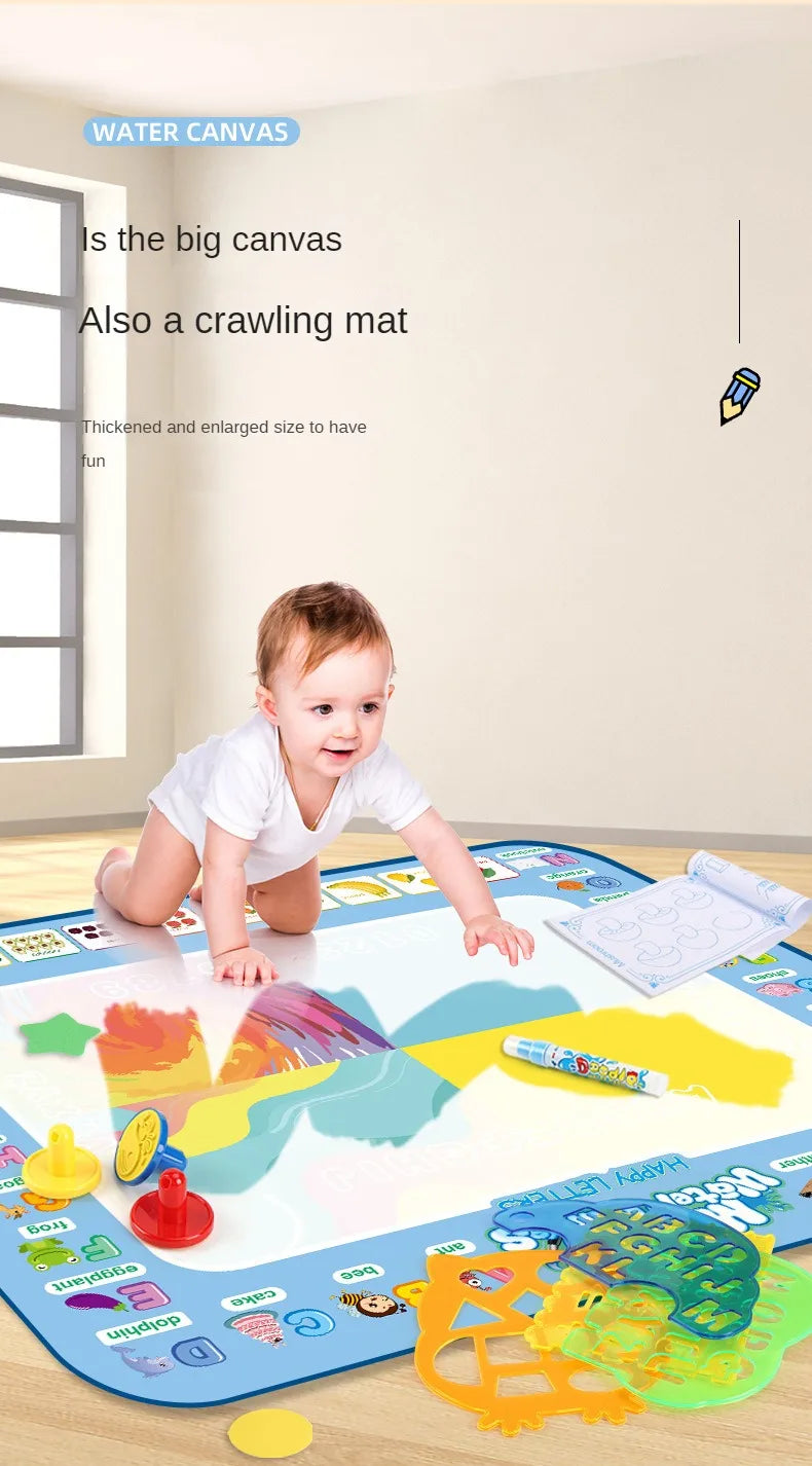 Tapete Mágico de Desenho com Água Reutilizável – Quadro de Pintura e Rabisco com Canetas | Brinquedo Educativo Montessori para Crianças