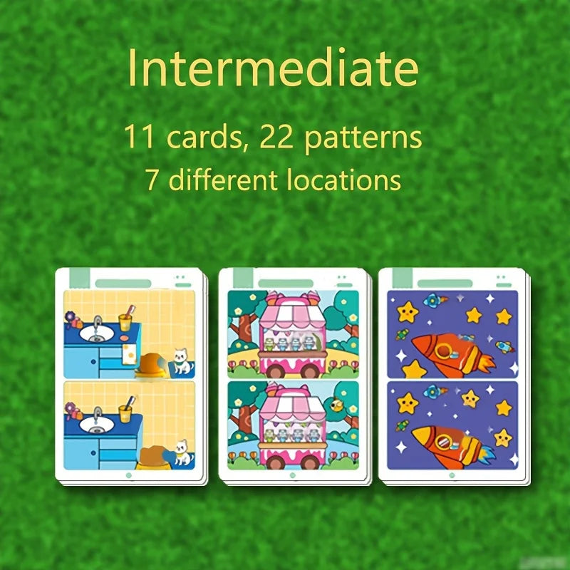 Jogo Educativo de Encontrar Erros – Papel Reutilizável para Treinamento de Atenção e Concentração