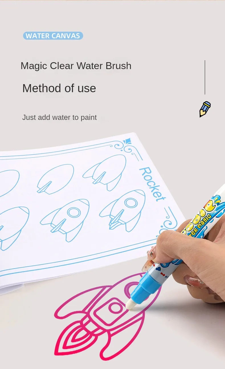 Tapete Mágico de Desenho com Água Reutilizável – Quadro de Pintura e Rabisco com Canetas | Brinquedo Educativo Montessori para Crianças