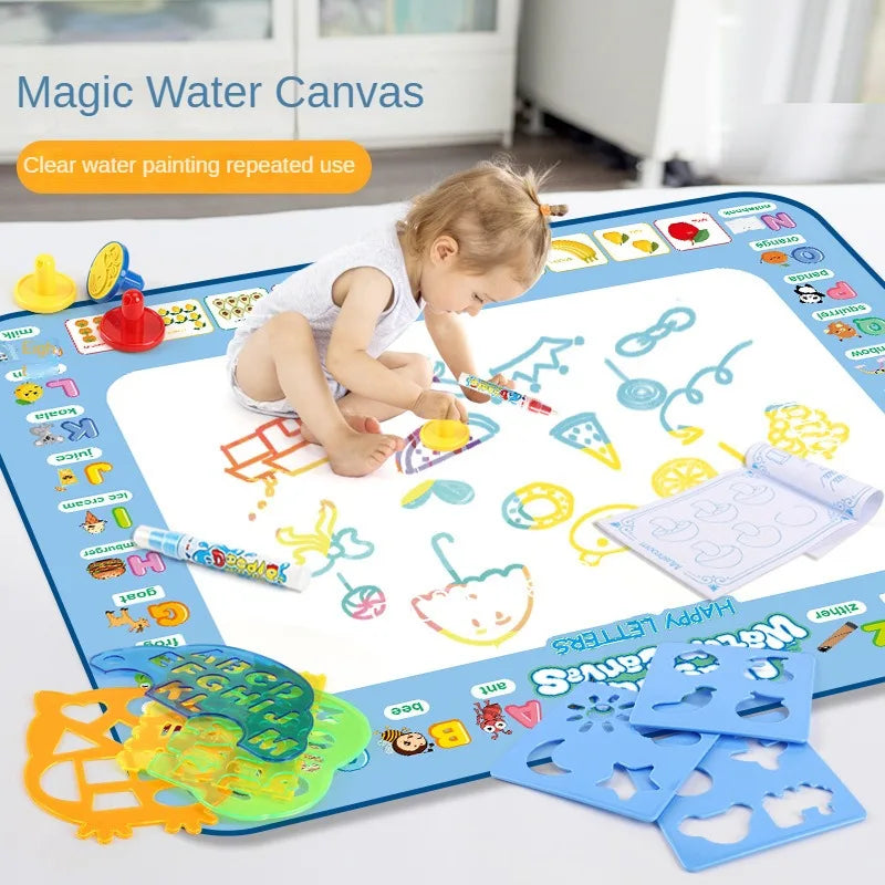 Tapete Mágico de Desenho com Água Reutilizável – Quadro de Pintura e Rabisco com Canetas | Brinquedo Educativo Montessori para Crianças