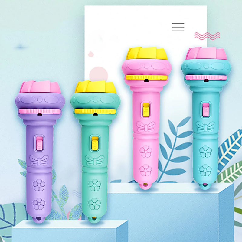 Lanterna Projetora de Brinquedo sem Bateria - Criatividade em Desenhos Animados - Lanterna Projetora de Histórias para Bebês Dormirem