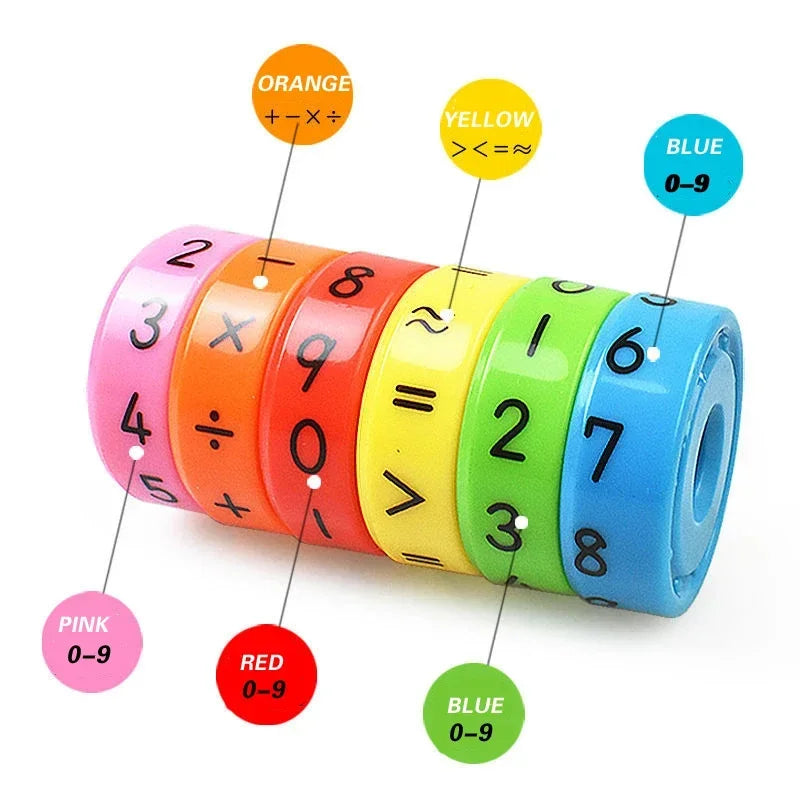 Brinquedo Educativo Digital de Matemática Magnética – Cubo Quebra-Cabeça de Aritmética e Inteligência Mágica para Crianças
